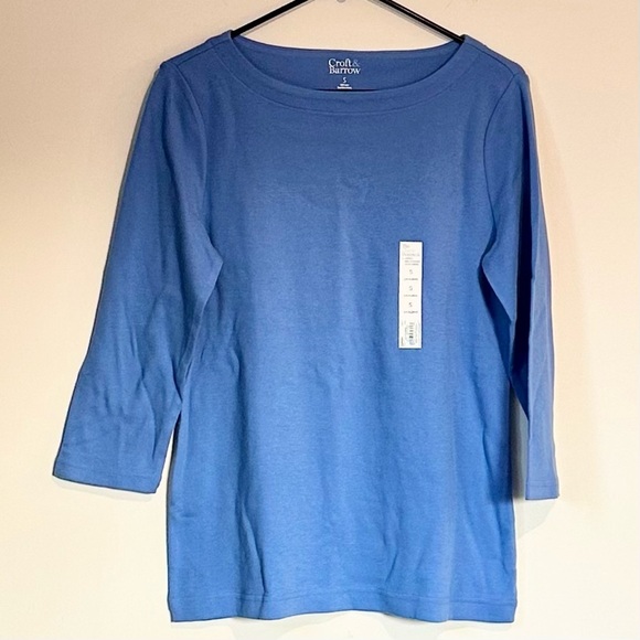 croft & barrow Tops - croft & barrow Women's 3/4 Sleeve Blue Tee - Small
